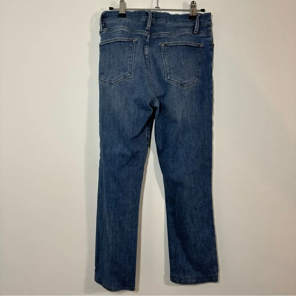 Frame Le High Straight Bestia Mid Wash Jeans size 29